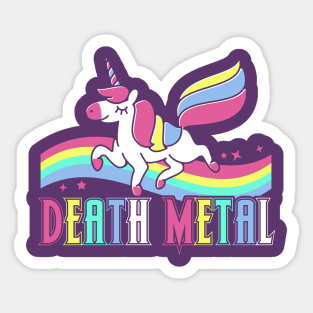 Unicorn Death Metal Sticker